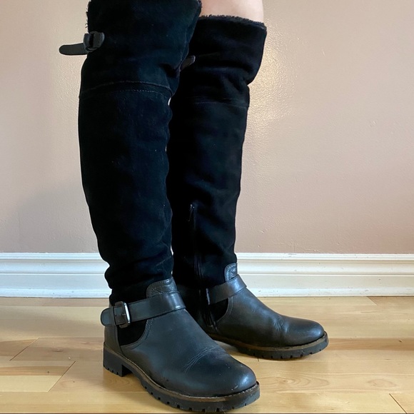 High Over The Knee Leather Winter Boots - Picture 2 of 10